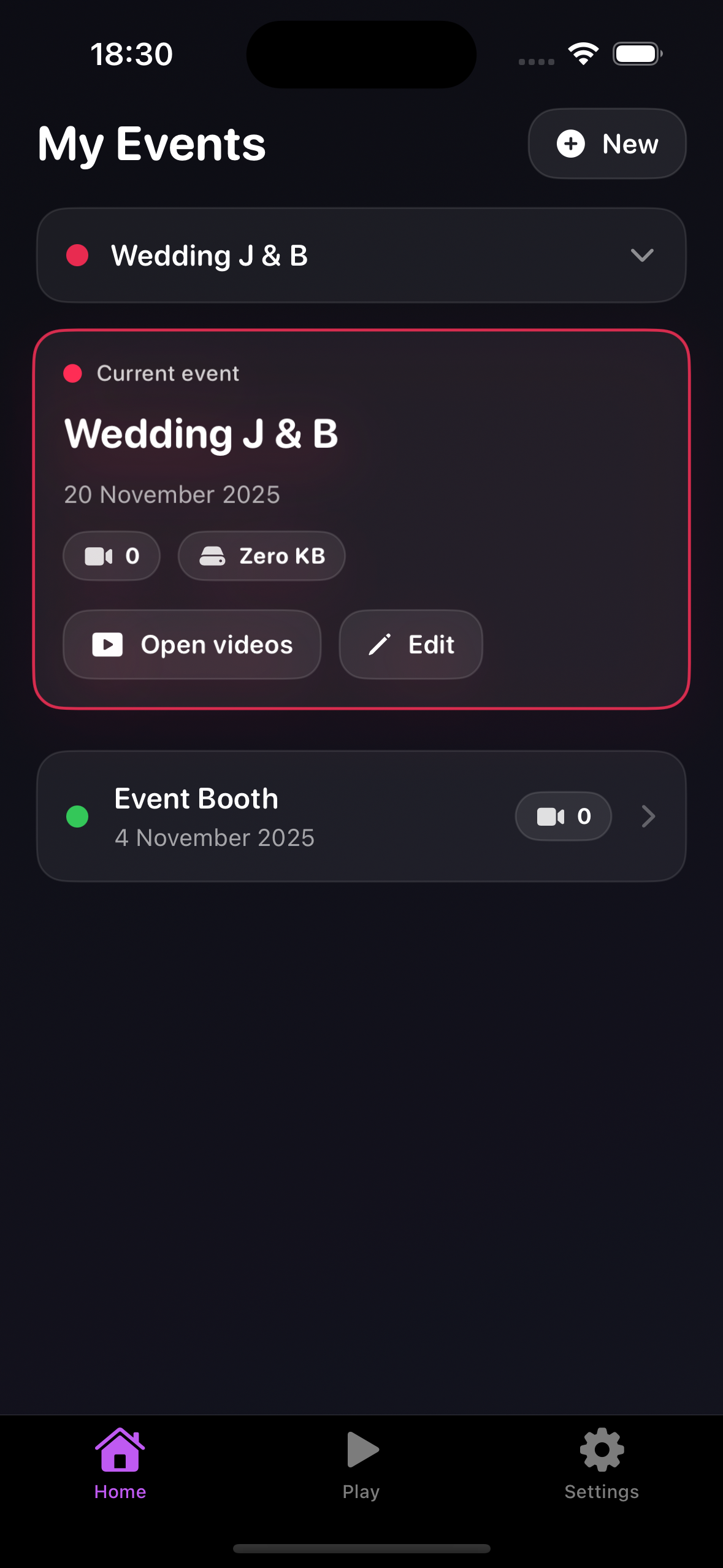 Interface Boothorama 360 — écran de capture